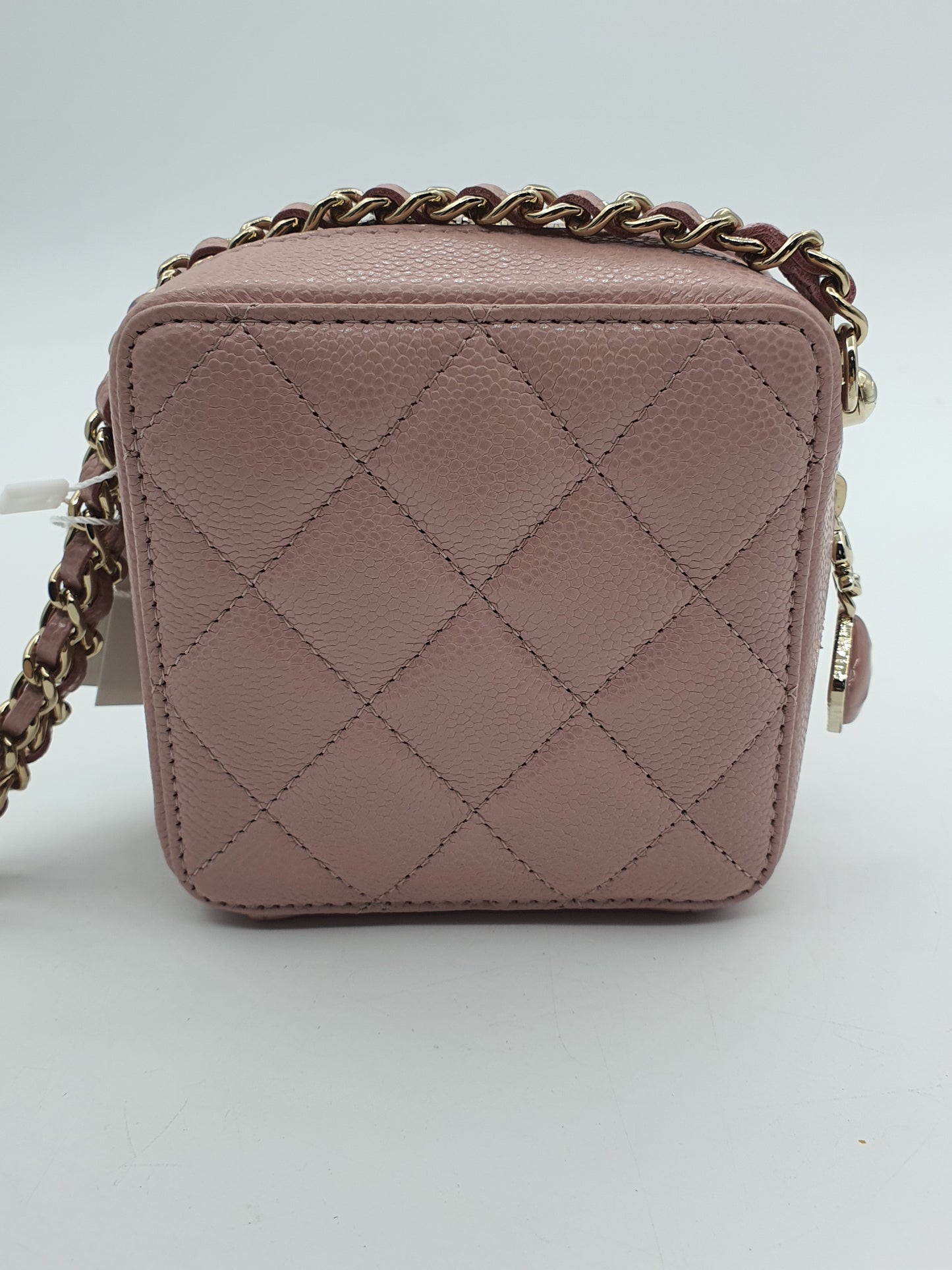 Chanel Pink Caviar Love Square Mini Bag (LGHW)