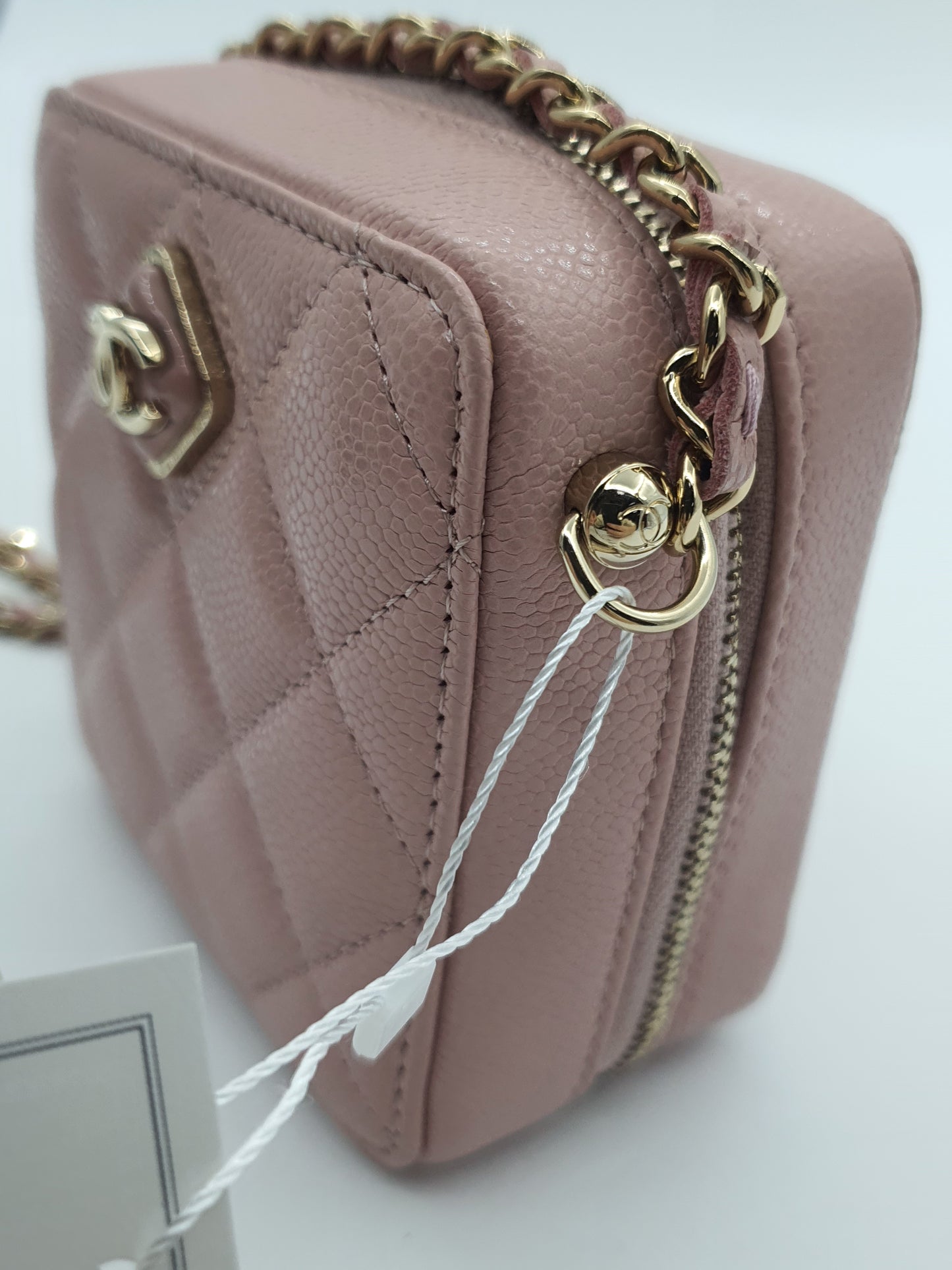 Chanel Pink Caviar Love Square Mini Bag (LGHW)