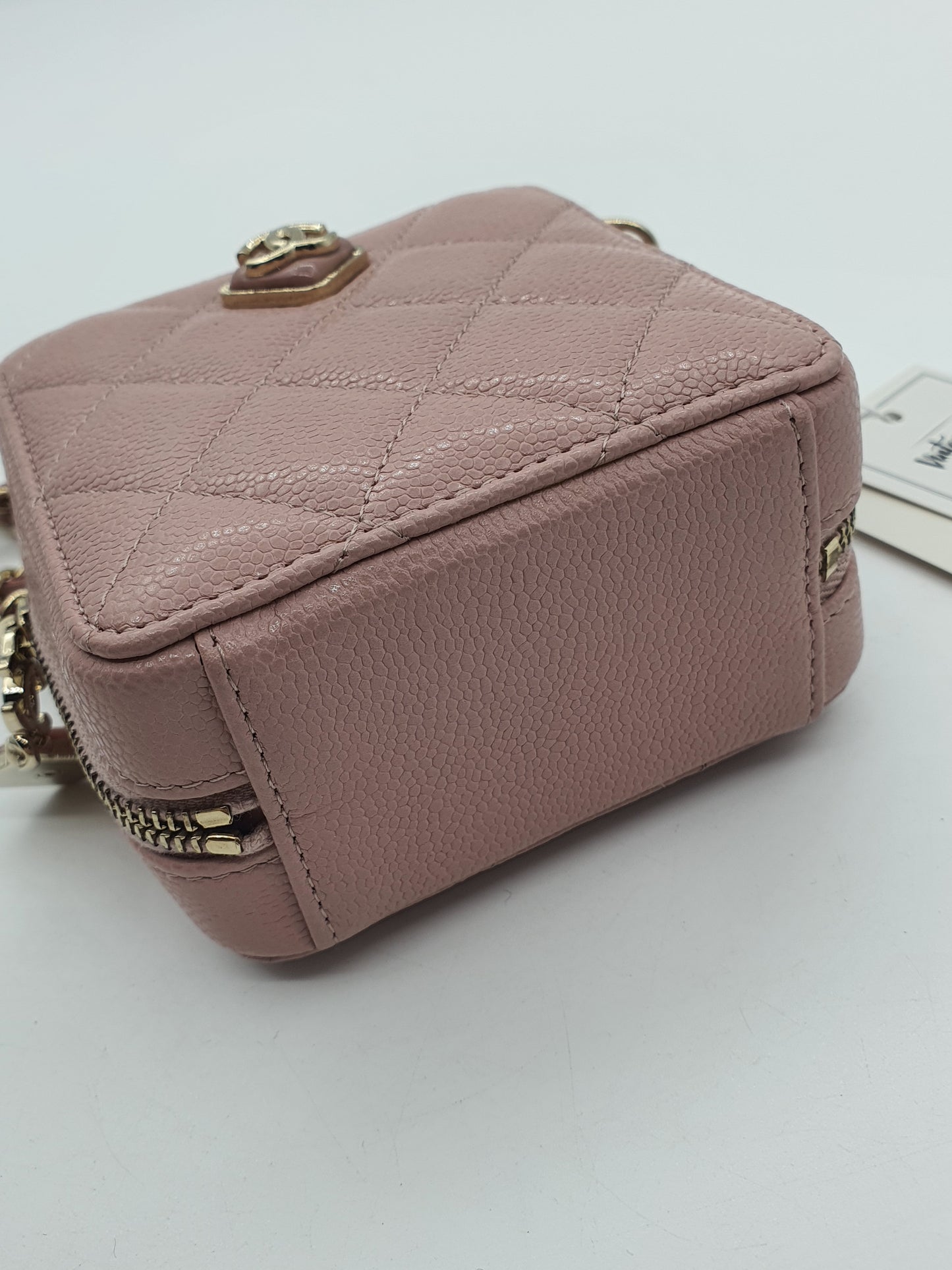 Chanel Pink Caviar Love Square Mini Bag (LGHW)
