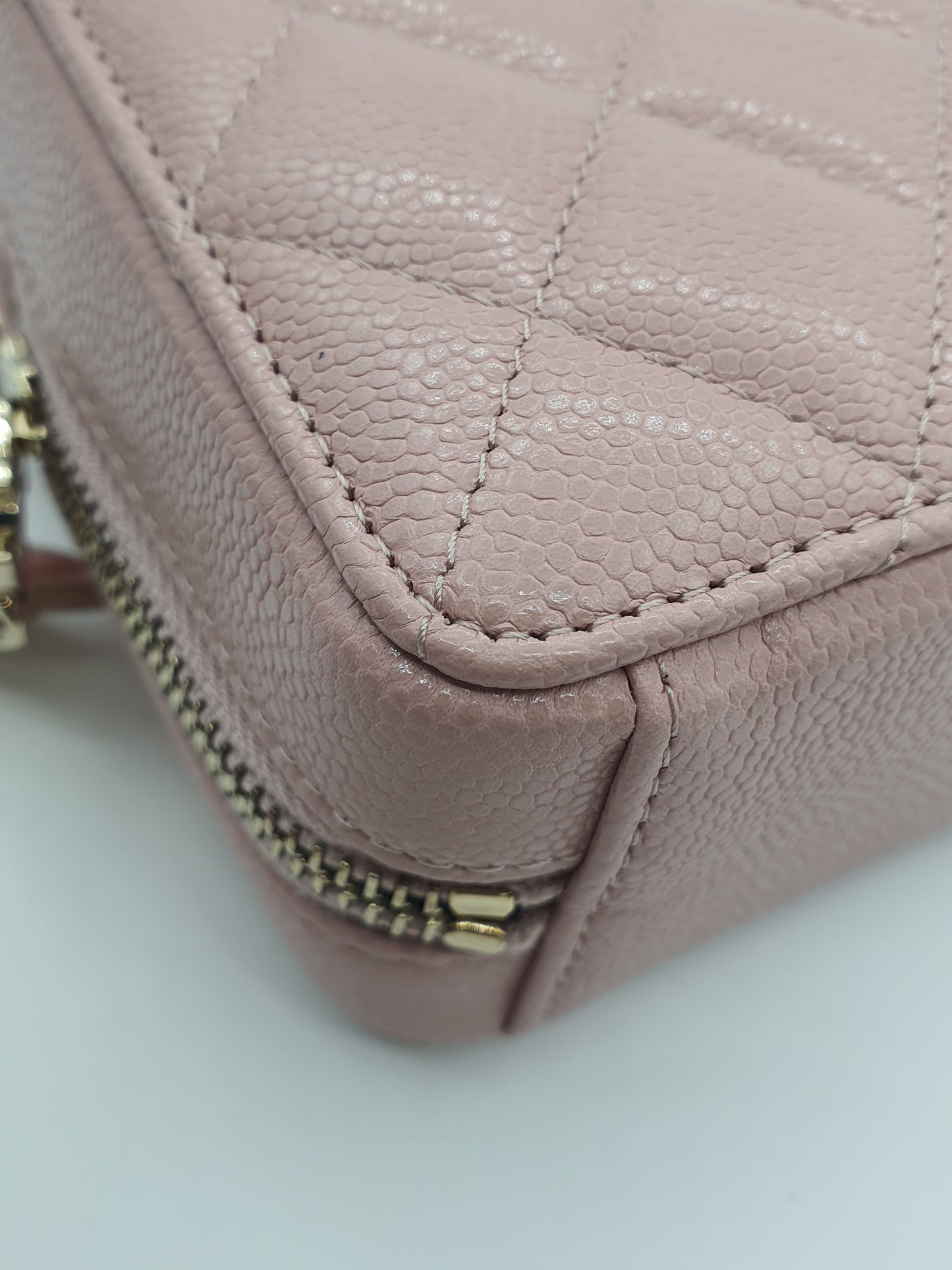 Chanel Pink Caviar Love Square Mini Bag (LGHW)