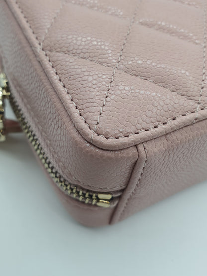 Chanel Pink Caviar Love Square Mini Bag (LGHW)
