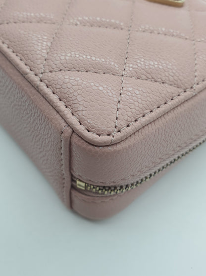 Chanel Pink Caviar Love Square Mini Bag (LGHW)