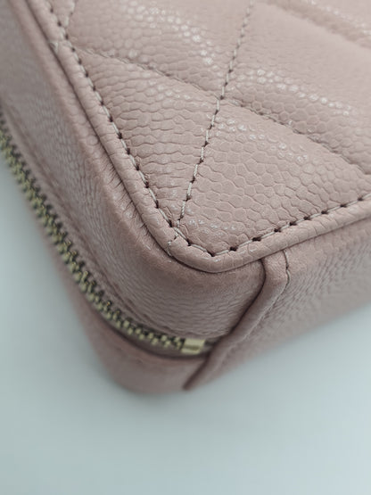 Chanel Pink Caviar Love Square Mini Bag (LGHW)