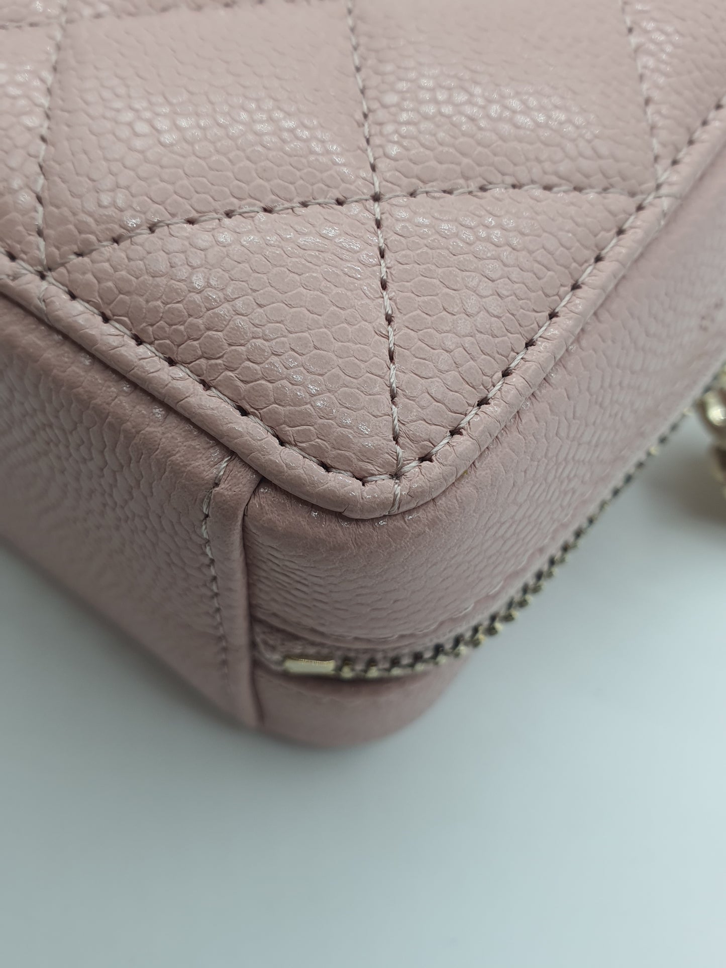 Chanel Pink Caviar Love Square Mini Bag (LGHW)