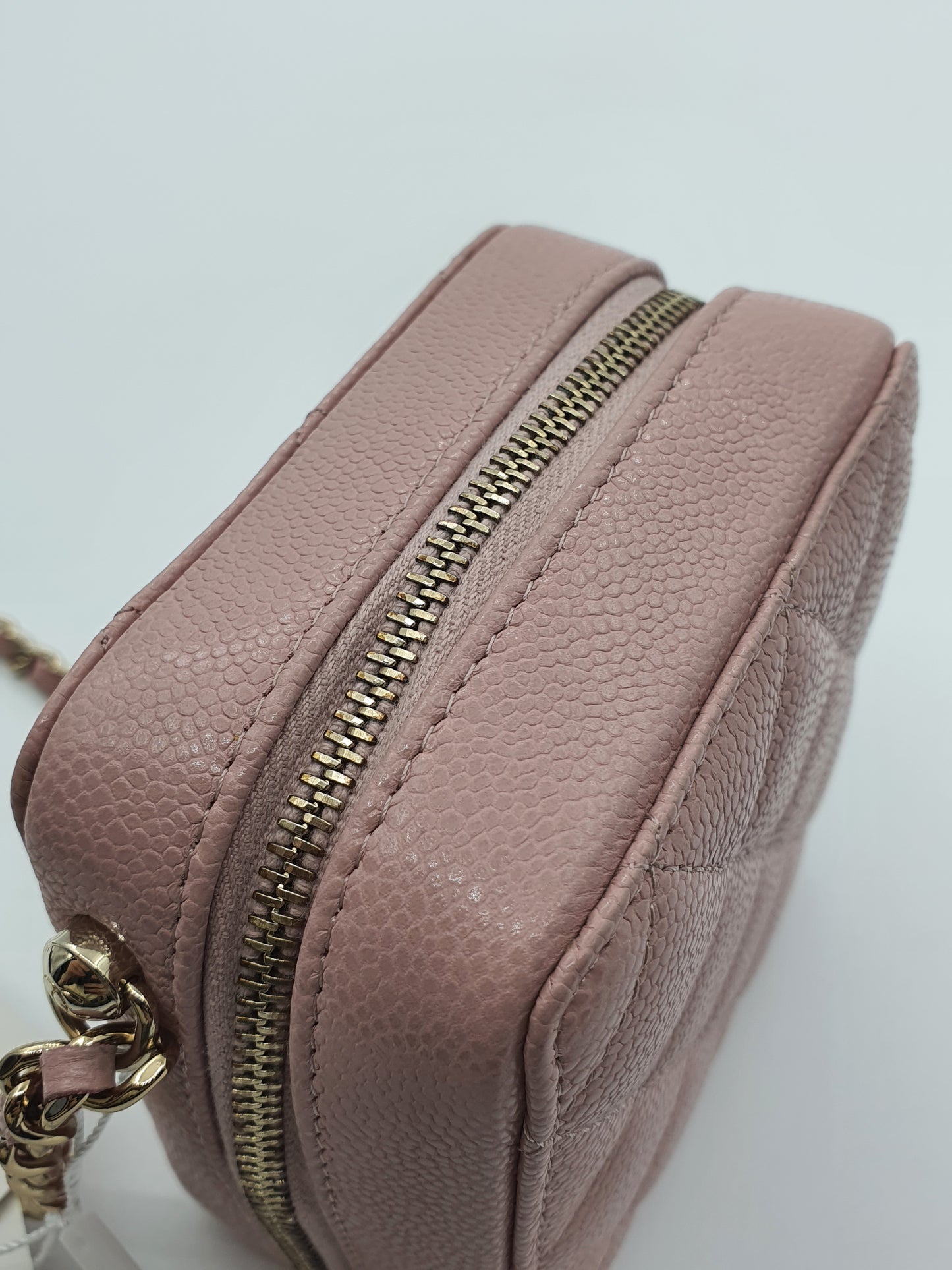 Chanel Pink Caviar Love Square Mini Bag (LGHW)