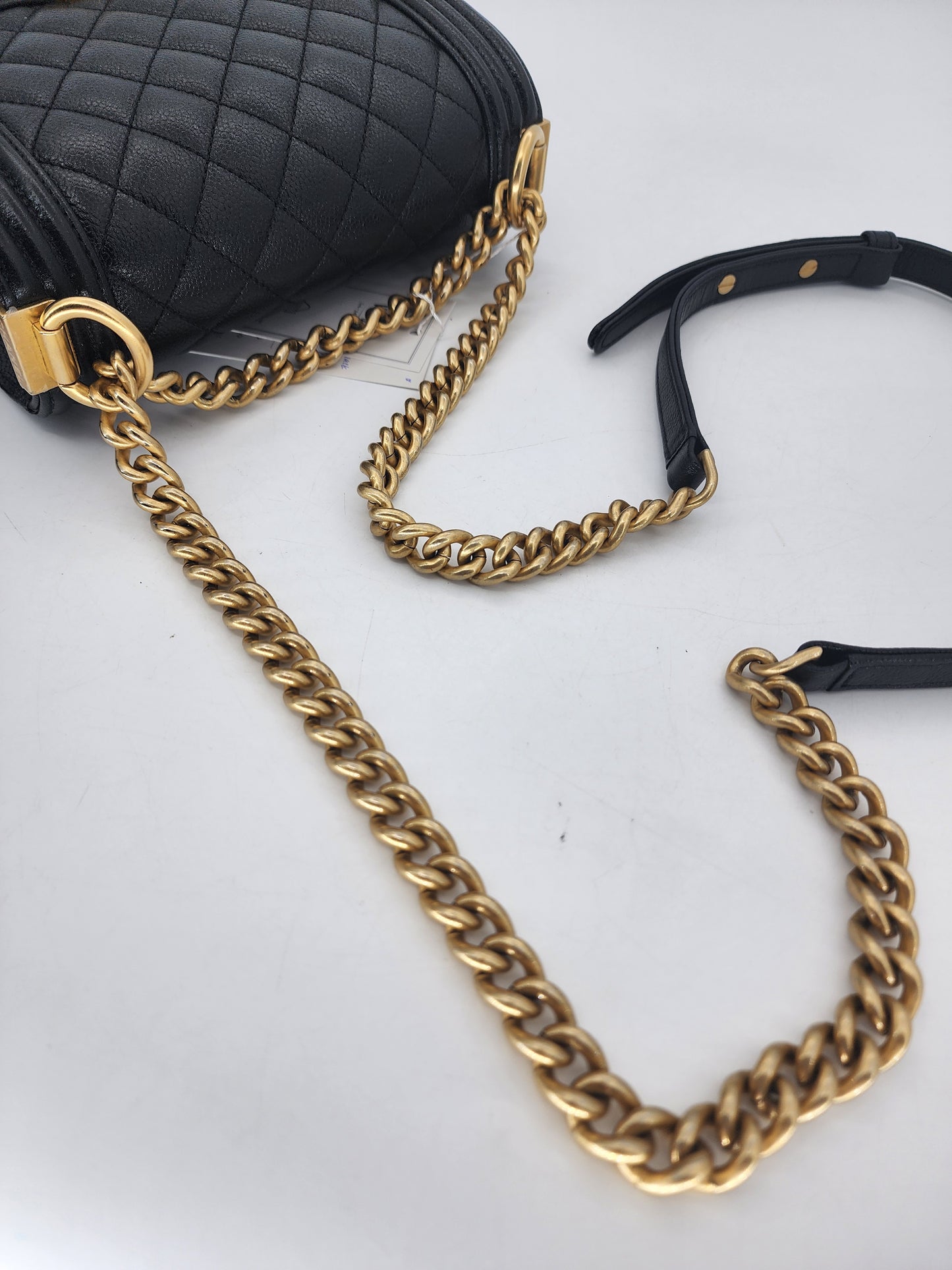 Chanel Black Caviar Small Curve Boy Flap Bag GHW