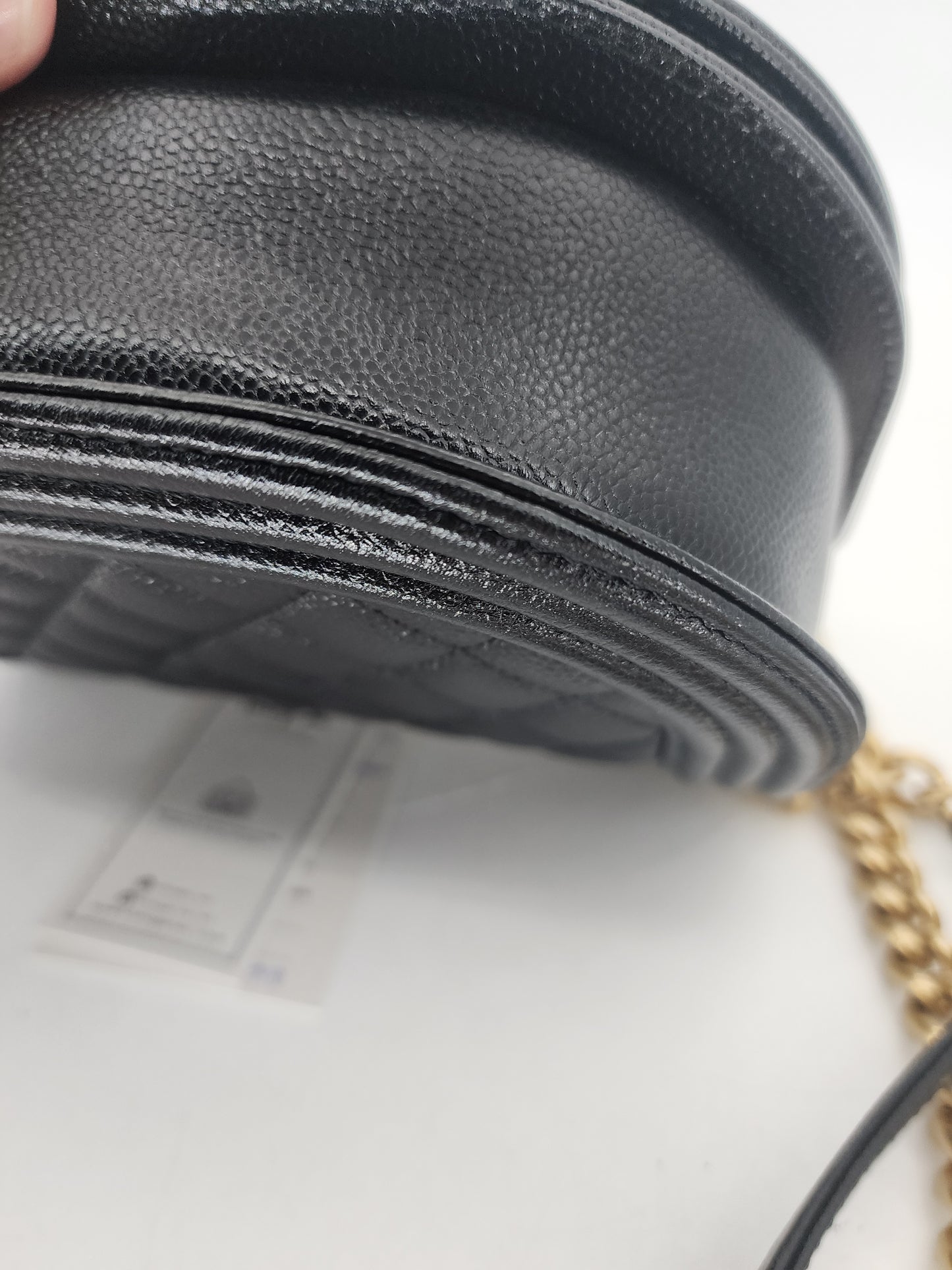 Chanel Black Caviar Small Curve Boy Flap Bag GHW
