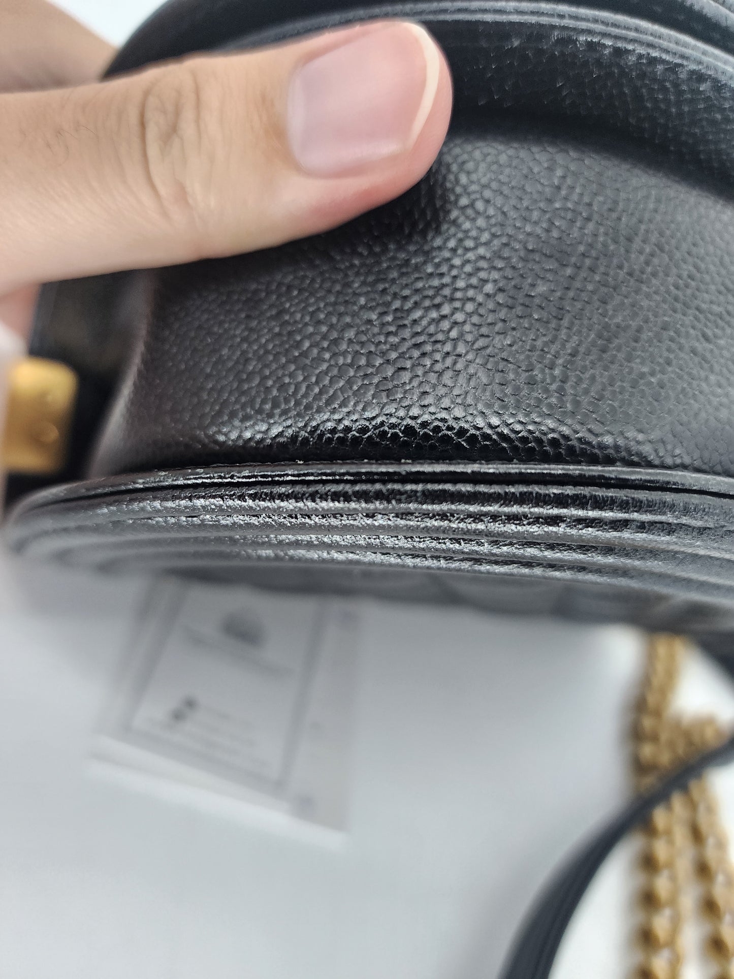 Chanel Black Caviar Small Curve Boy Flap Bag GHW