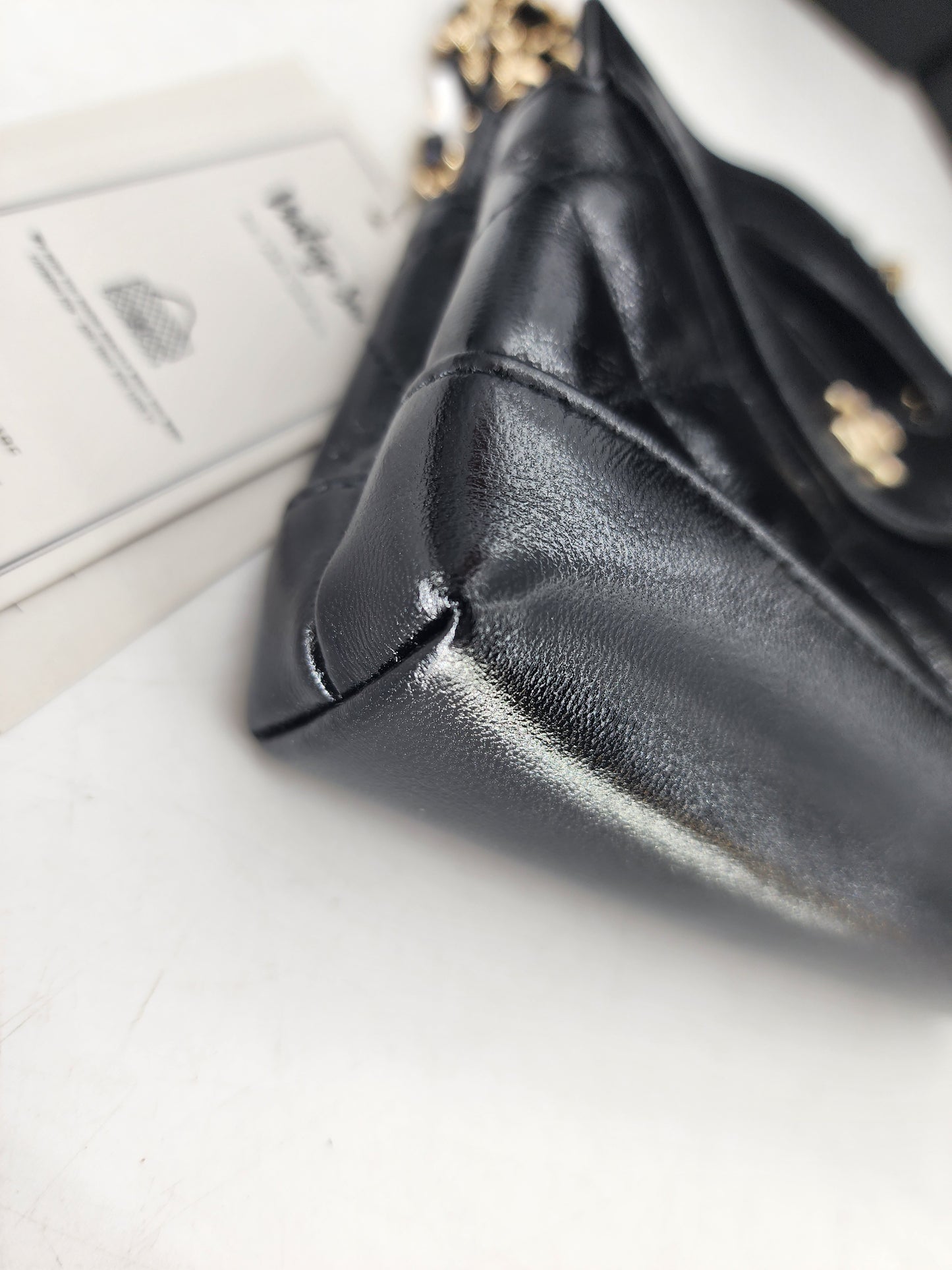 Chanel Black Glazed Calfskin Micro 31 Clutch on Chain LGHW