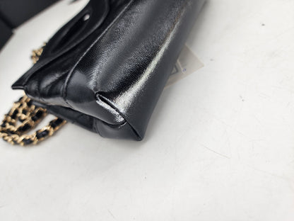 Chanel Black Glazed Calfskin Micro 31 Clutch on Chain LGHW