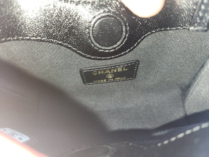 Chanel Black Glazed Calfskin Micro 31 Clutch on Chain LGHW