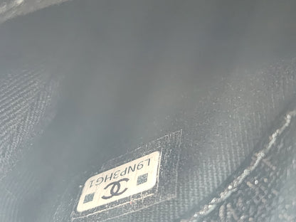 Chanel Black Glazed Calfskin Micro 31 Clutch on Chain LGHW