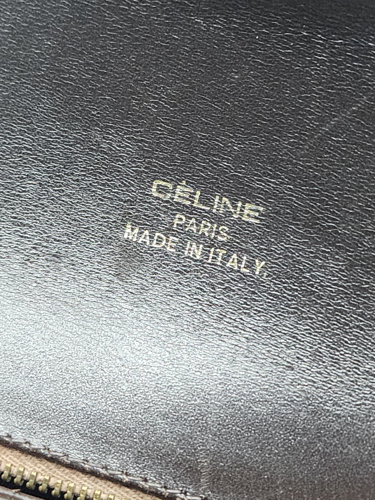 Celine Brown Macadam Canvas Vintage Horse Carriage Bag (GHW)