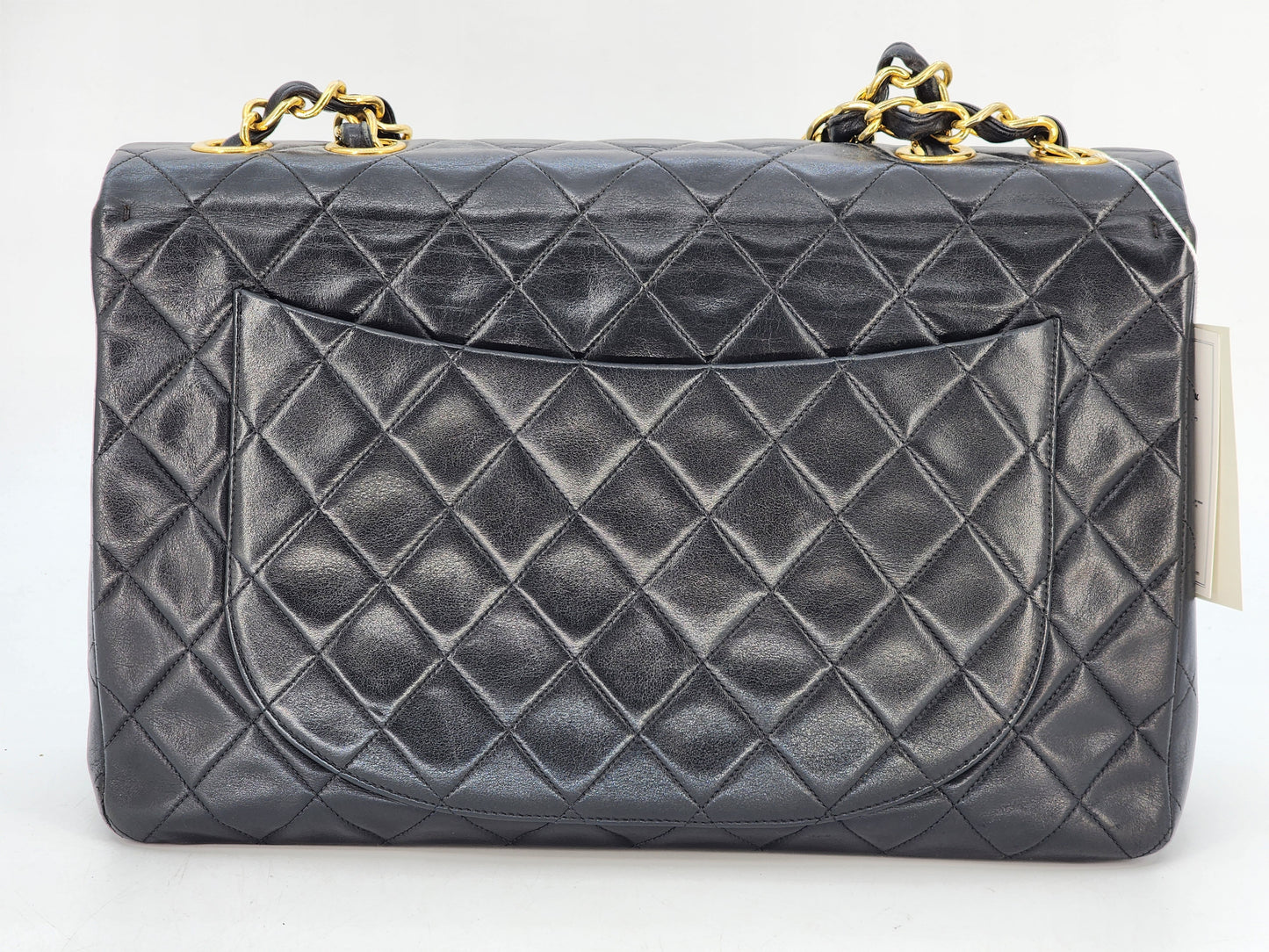 Chanel Black Lambskin Vintage Maxi CC Flap Bag GHW
