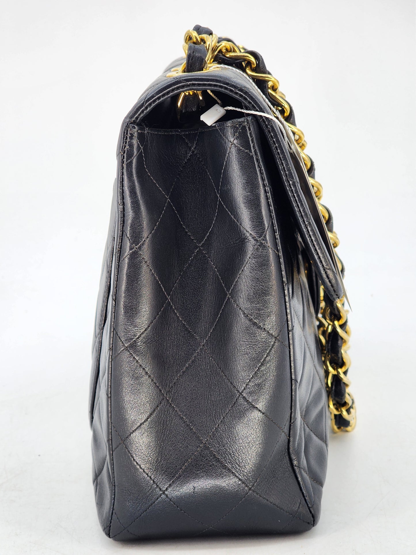Chanel Black Lambskin Vintage Maxi CC Flap Bag GHW