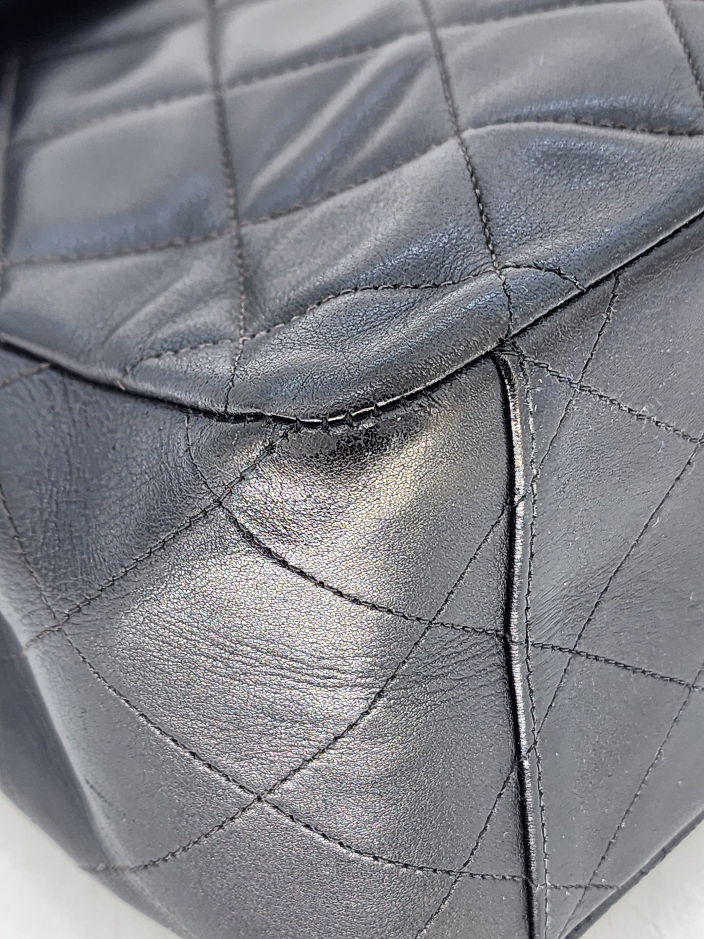Chanel Black Lambskin Vintage Maxi CC Flap Bag GHW