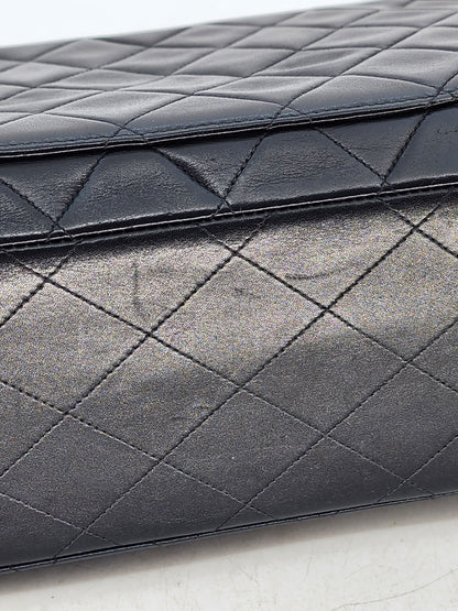 Chanel Black Lambskin Vintage Maxi CC Flap Bag GHW