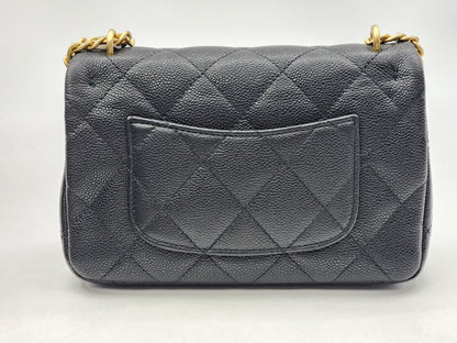 Chanel Black Caviar Mini Heart Crush Flap Bag