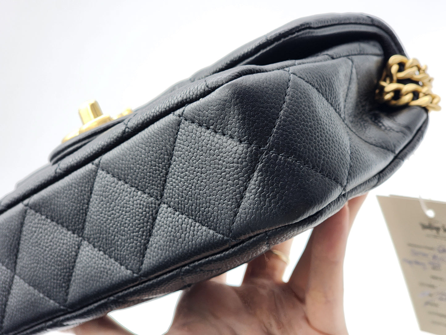 Chanel Black Caviar Mini Heart Crush Flap Bag