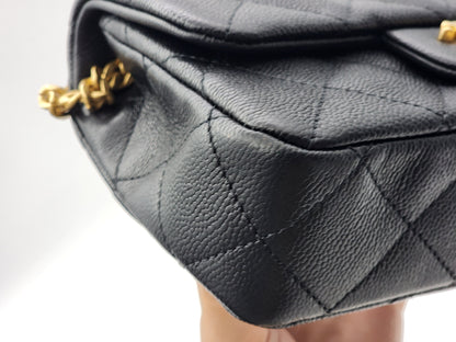 Chanel Black Caviar Mini Heart Crush Flap Bag