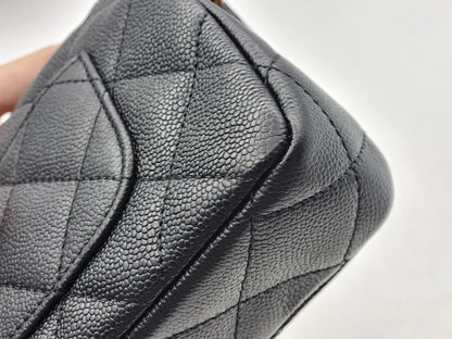 Chanel Black Caviar Mini Heart Crush Flap Bag