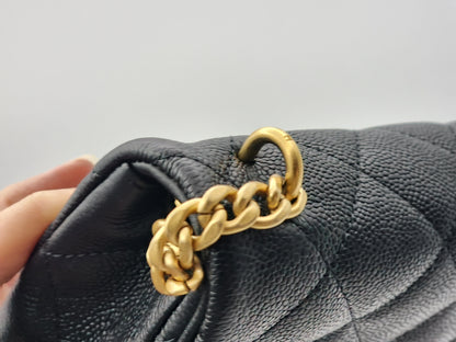 Chanel Black Caviar Mini Heart Crush Flap Bag