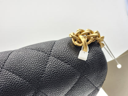 Chanel Black Caviar Mini Heart Crush Flap Bag