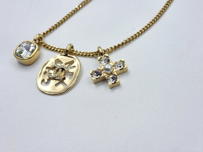 Chanel Light Gold Multi Pendant Necklace