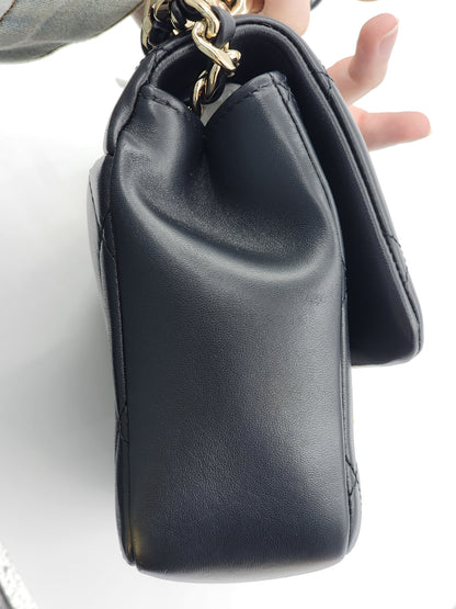 Chanel Black Lambskin Elegant Chain Flap Bag (LGHW)