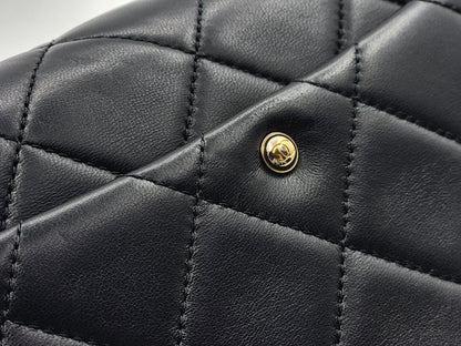 Chanel Black Lambskin Elegant Chain Flap Bag (LGHW)