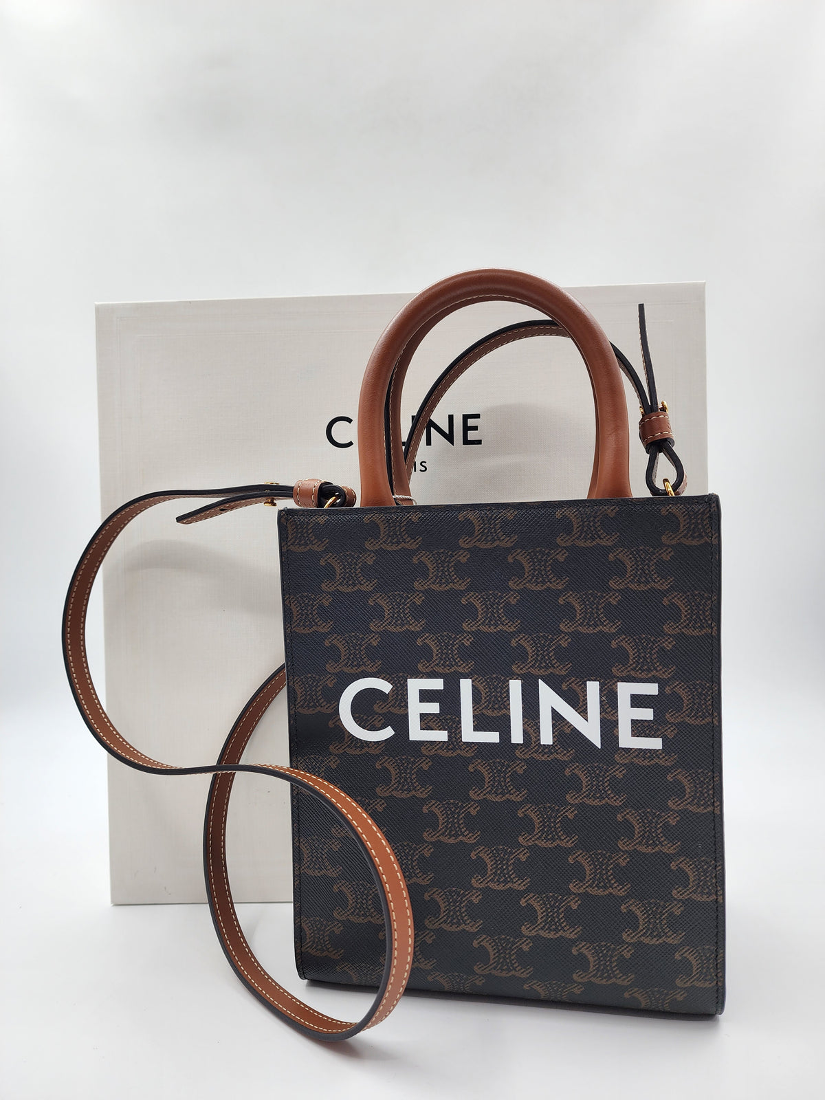 Celine Triomphe Vertical Mini Cabas