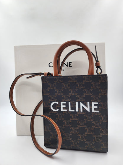 Celine Triomphe Vertical Mini Cabas