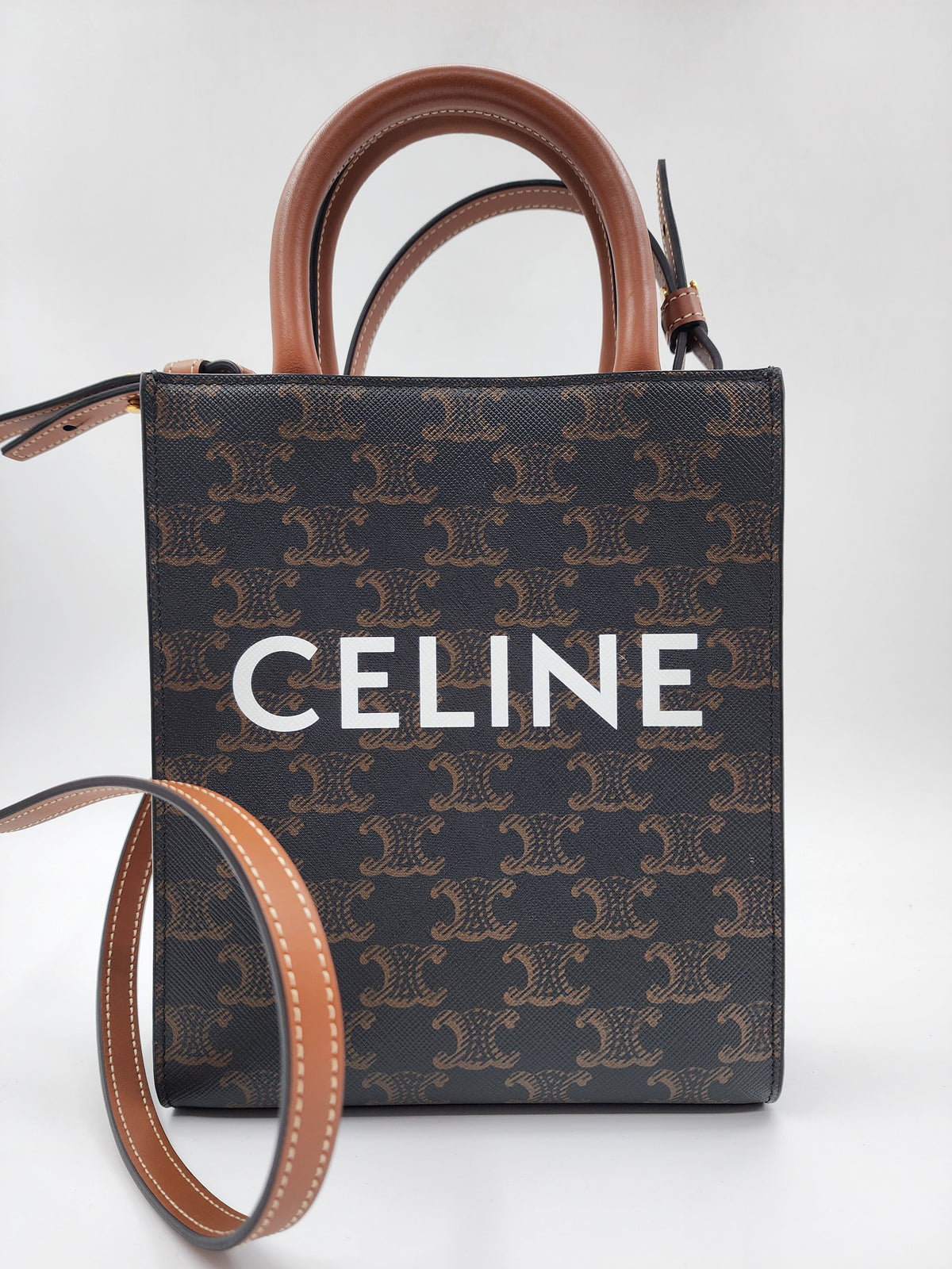 Celine Triomphe Vertical Mini Cabas