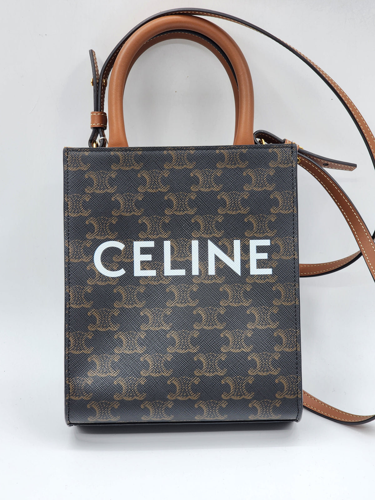 Celine Triomphe Mini Vertical Cabas Tote