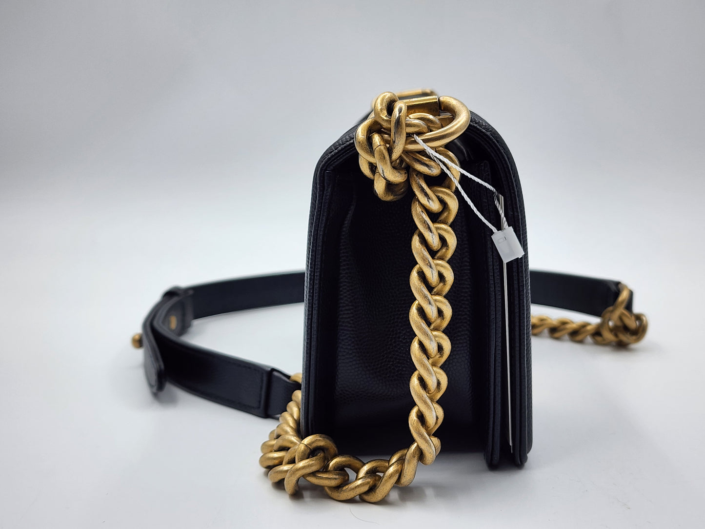 Chanel Black Caviar Small Boy (GHW)