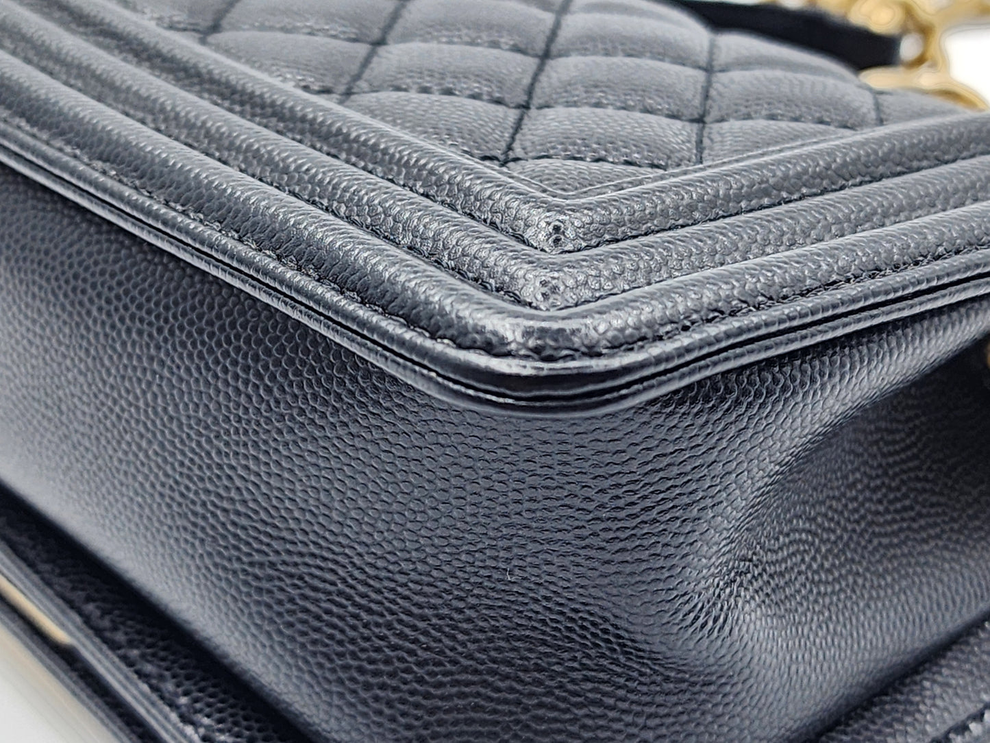 Chanel Black Caviar Small Boy (GHW)