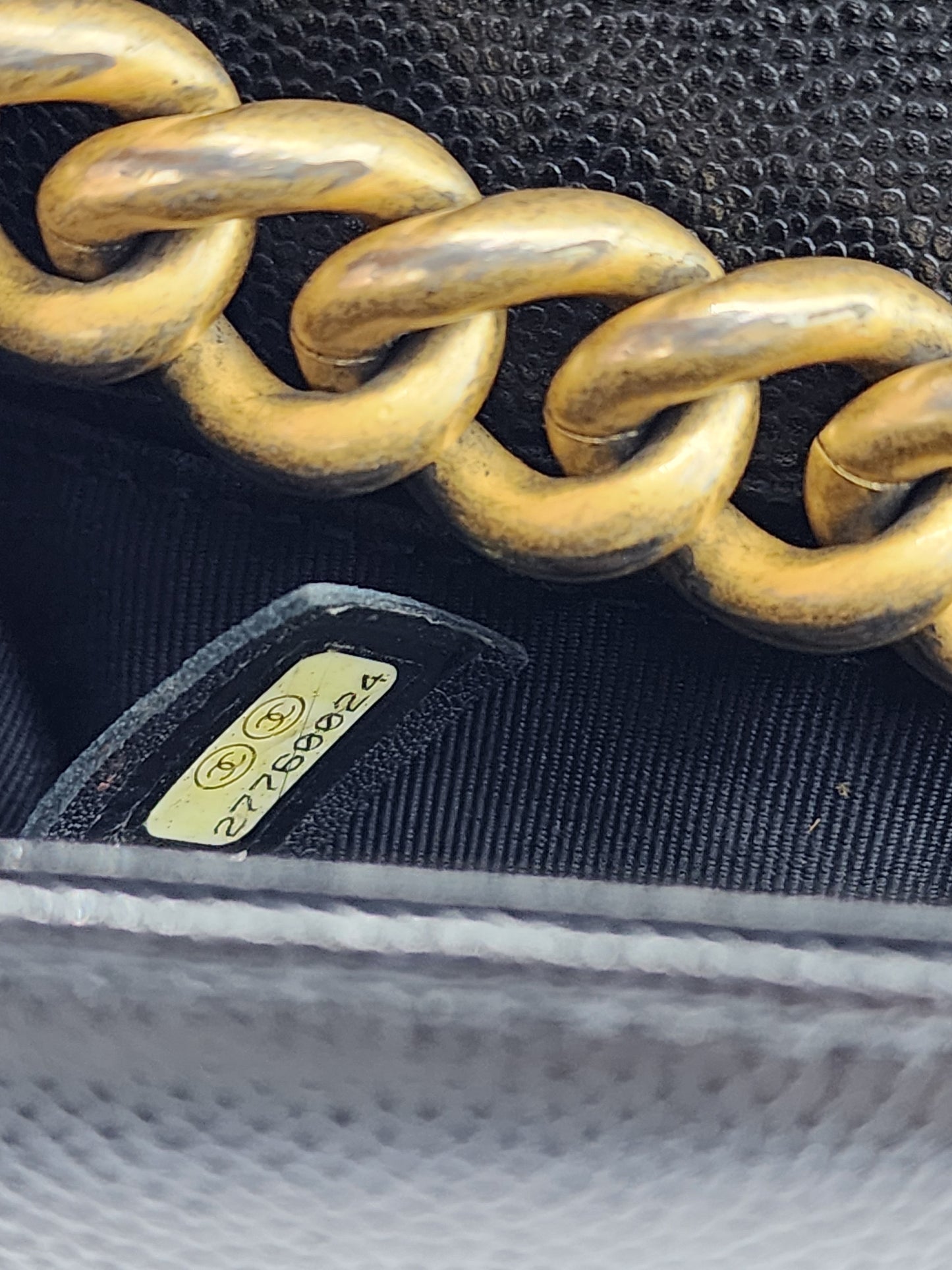 Chanel Black Caviar Small Boy (GHW)