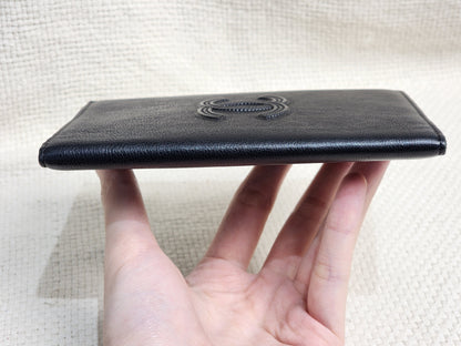 Chanel Black Calfskin Timeless Passport Holder