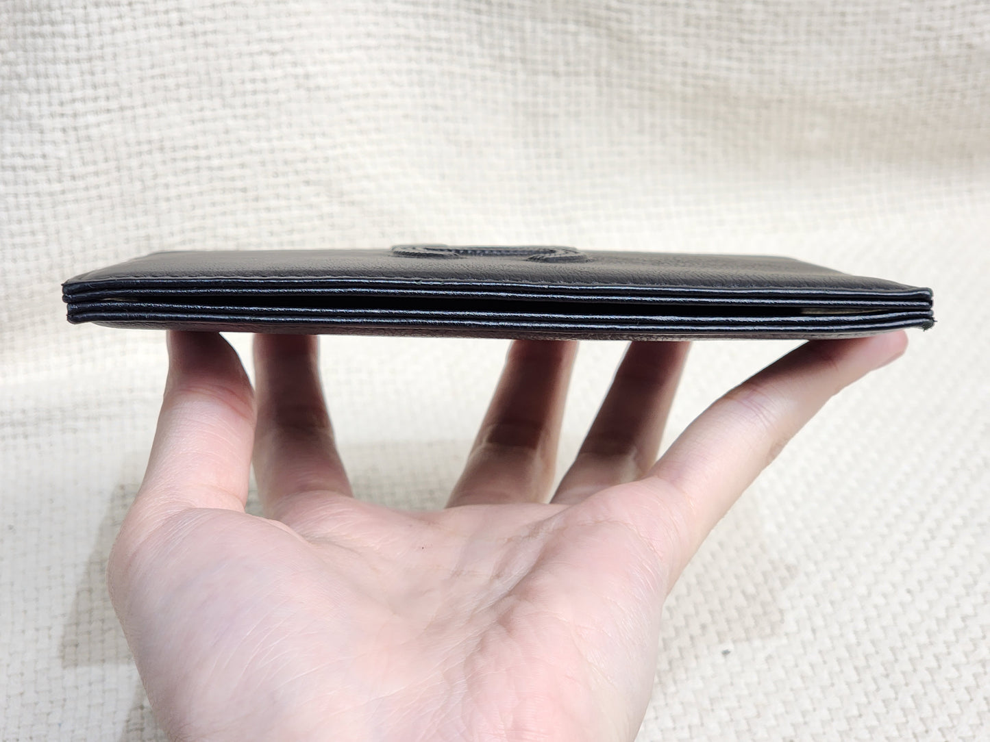 Chanel Black Calfskin Timeless Passport Holder