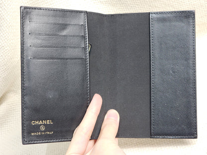 Chanel Black Calfskin Timeless Passport Holder