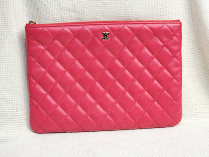 Chanel Red Medium Lambskin O’case GHW
