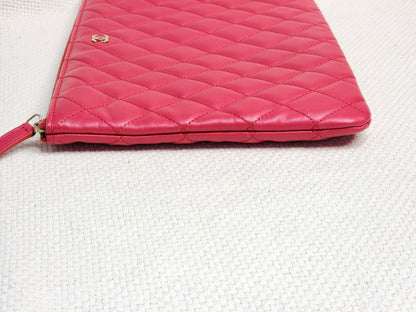 Chanel Red Medium Lambskin O’case GHW