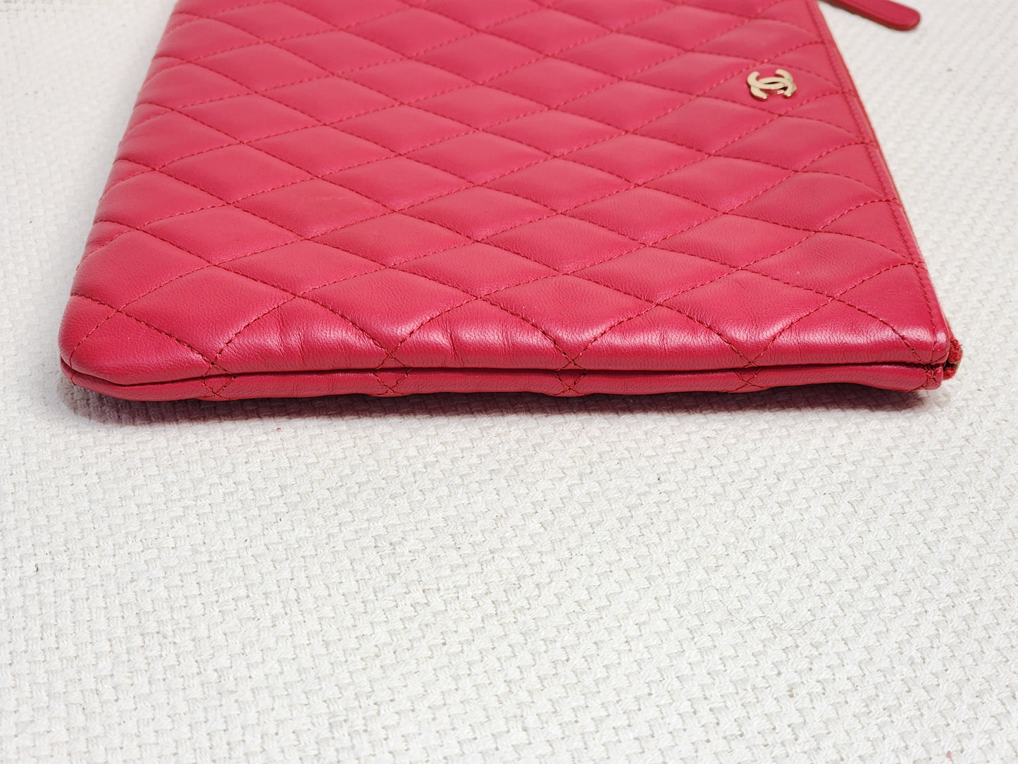 Chanel Red Medium Lambskin O’case GHW