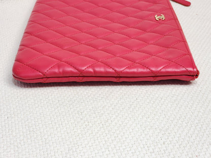 Chanel Red Medium Lambskin O’case GHW