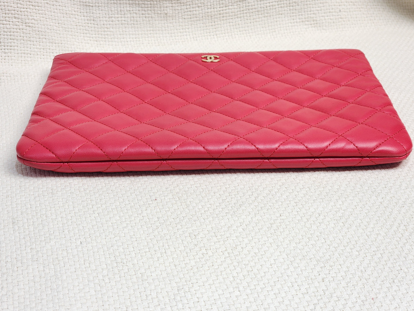 Chanel Red Medium Lambskin O’case GHW