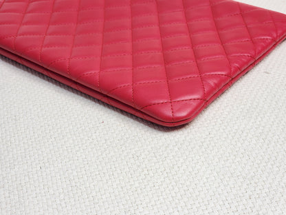Chanel Red Medium Lambskin O’case GHW