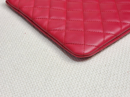 Chanel Red Medium Lambskin O’case GHW