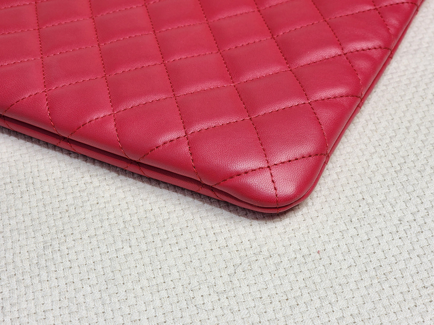 Chanel Red Medium Lambskin O’case GHW