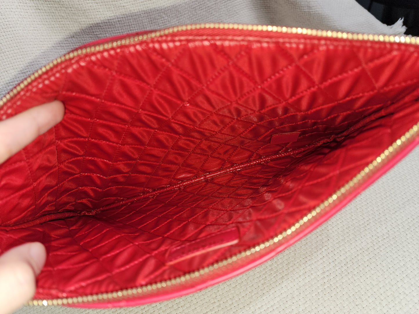 Chanel Red Medium Lambskin O’case GHW