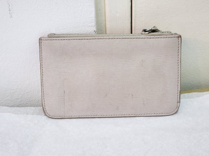 Fendi Beige Pink Monster Eyes Zipped Coin Pouch